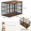 Meuble de 54 po pour cage de chien avec porte pliable, caisses pour chien XXL-366599428