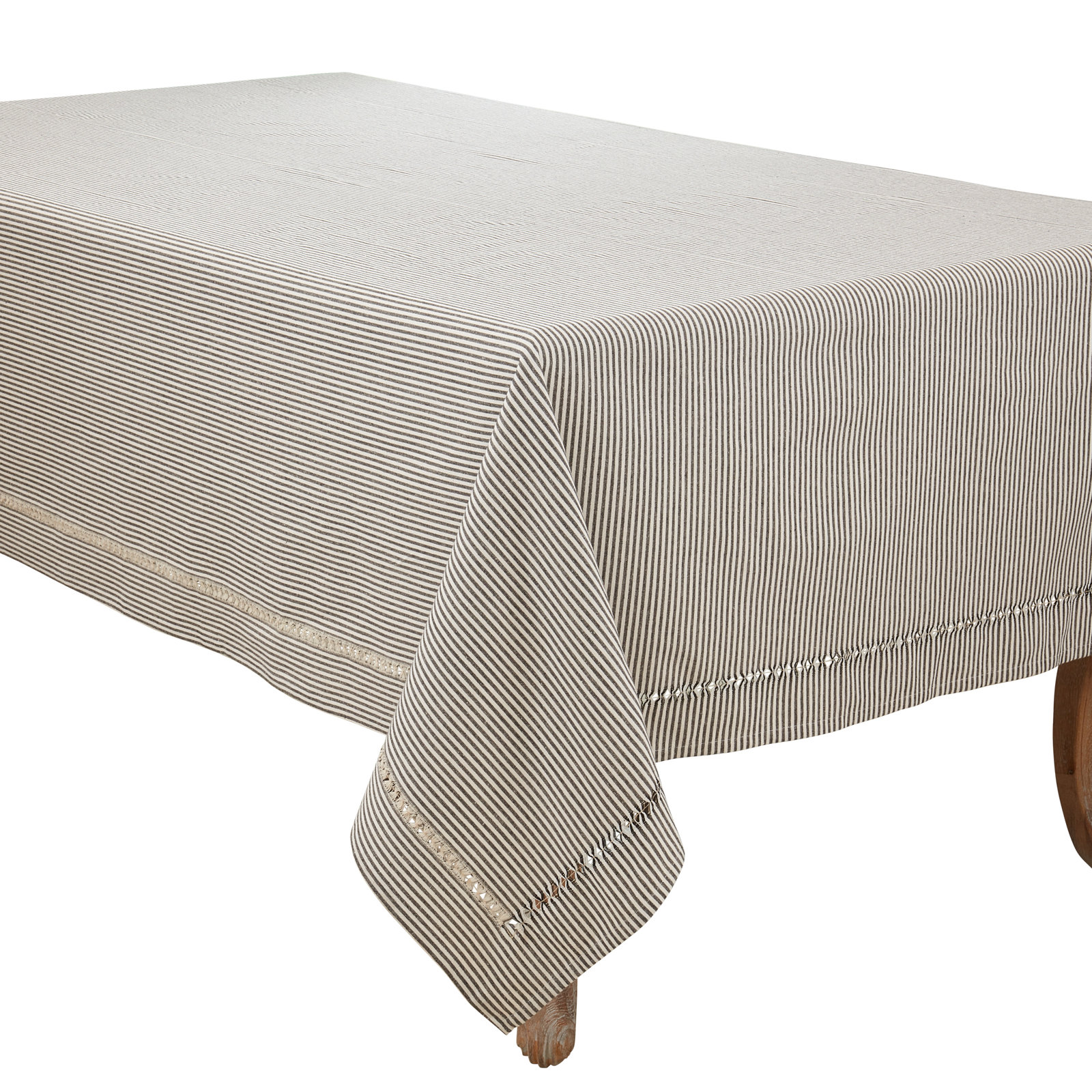 Jaylin Collection Striped Tablecloth, 140"L x 65"W