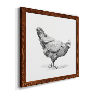 Toile encadrée de qualité supérieure Barn Fowl II - prête à être accrochée