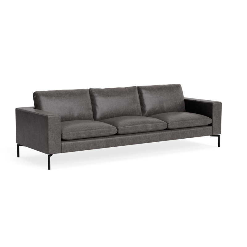 MTO - The New Standard Sofa, 32" H x 104" W x 35" D, Slate Leather
