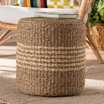 Tabouret d'appoint en bois massif Aaja Seagrass