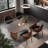 French retro modern dining table-102422585