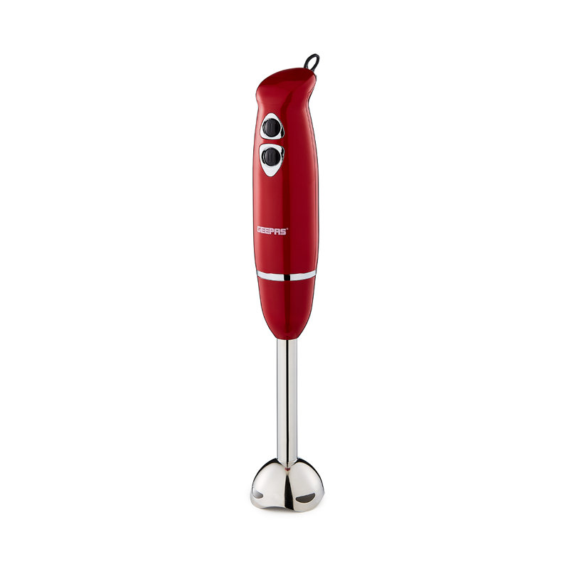 Geepas 400W Retrovive Hand Blender Handheld Immersion Blender, Red