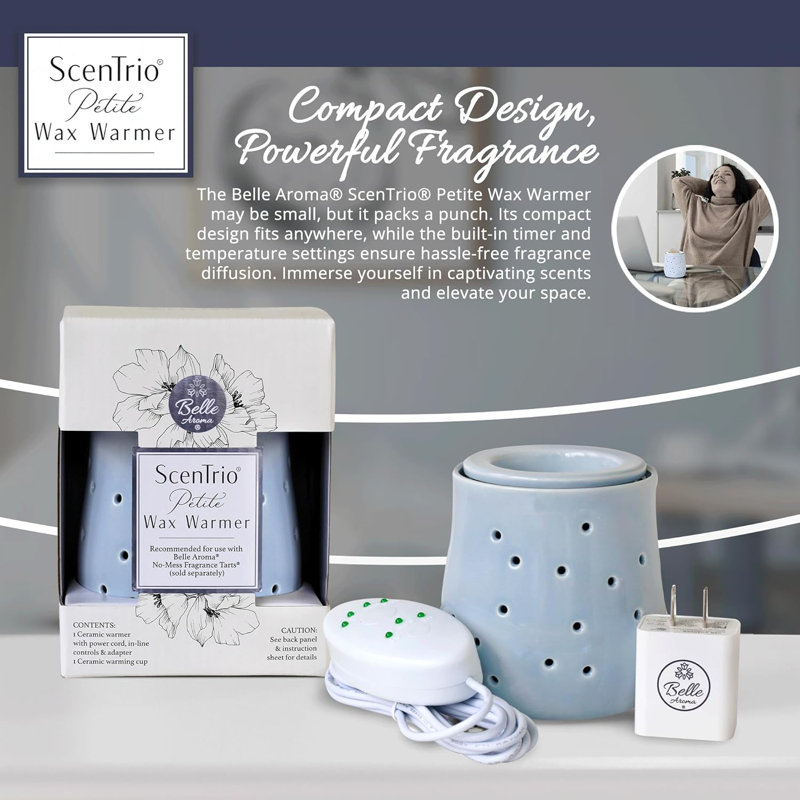 Chauffe-cire ScenTrio Petite - Gourde bleue