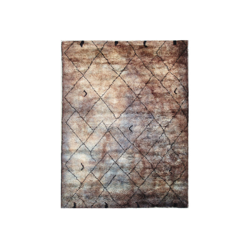 Tapis marocain moderne noué à la main 6 X 8