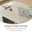 Bureau moderne rectangulaire 63 ", bureau en faux marbre avec plateau double