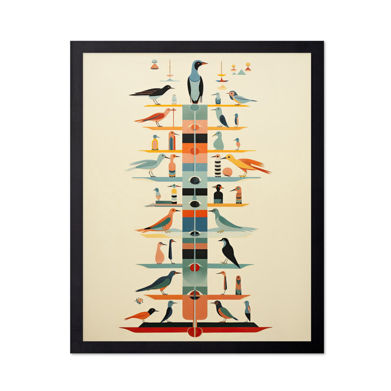 Tour des oiseaux, Black Framed, Poster, 24"H x 32"W