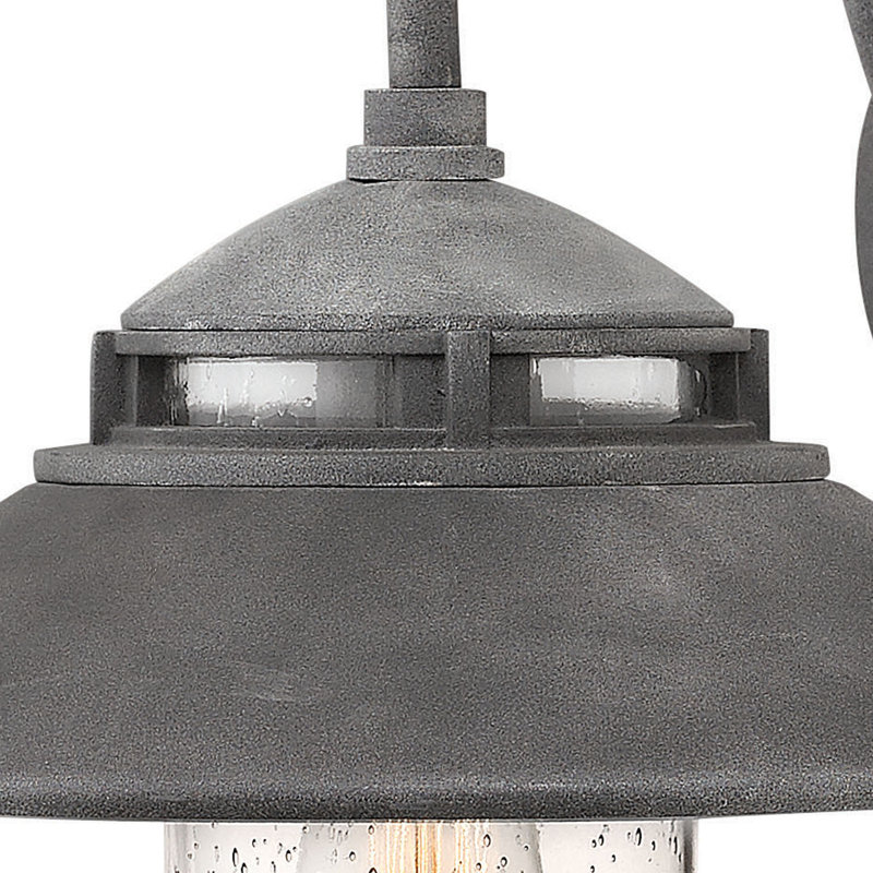 Atwell 1-Light Outdoor Barn Light, Aged Zinc