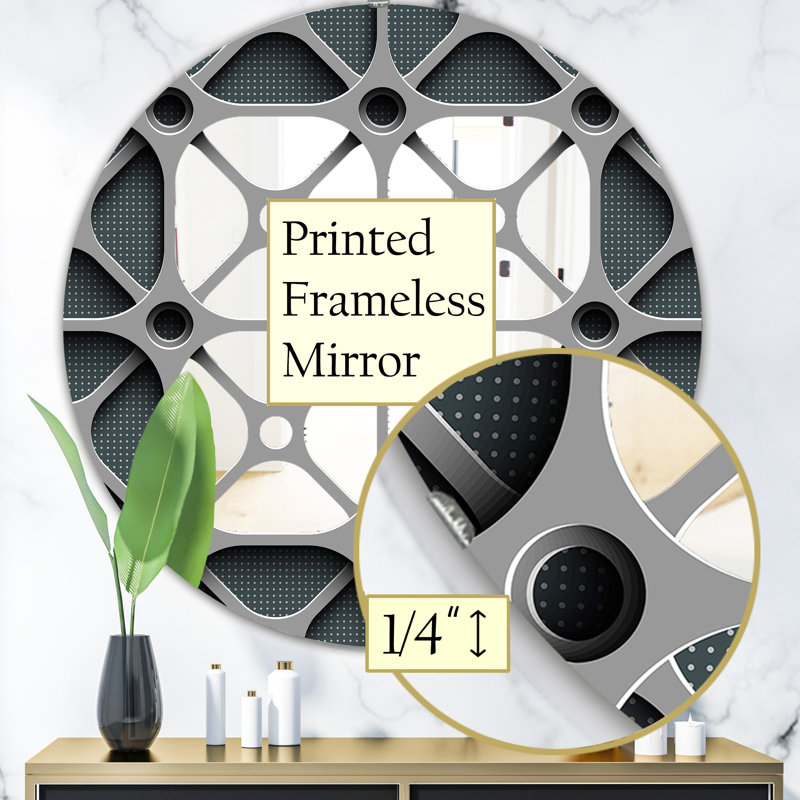 Miroir scandinave 23 Mid-Century, H 23,6 po x l 23,6 po