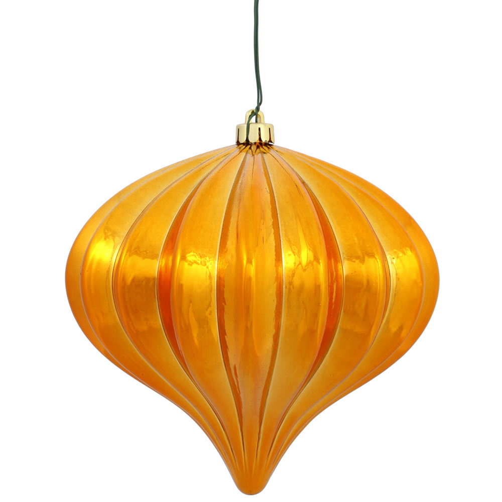 6" Shatterproof Holiday Ornament, Antique Gold 1