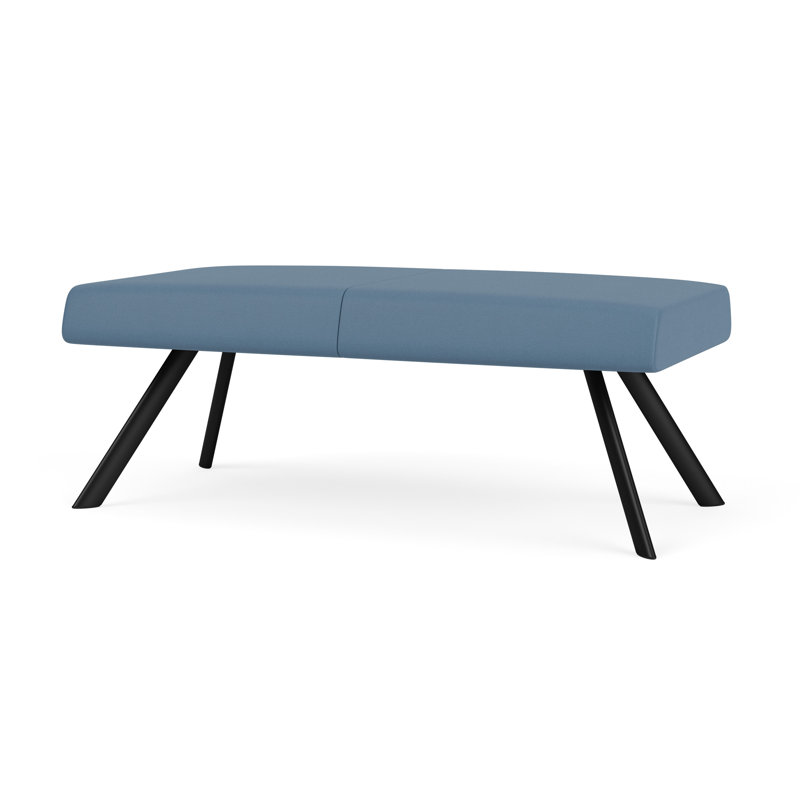 Banc de réception Willow, Noir, Open House Quarry Blue - Tissu uni
