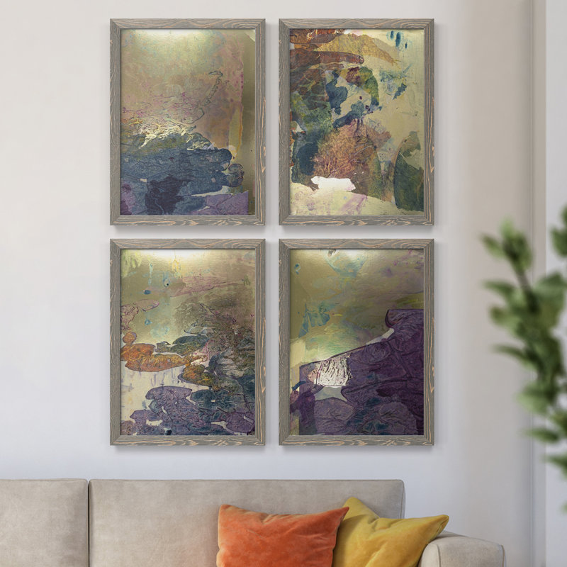 «Monet's Landscape I», toile encadrée de qualité supérieure - prête à être accrochée, Gris, H 24 po x l 72 po x P 1,5 po