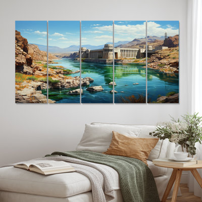 Hoover Dam Nevada Arizona II On Canvas 5 Pieces Print -  Highland Dunes, 3CBF0E74EE12441980B544DCB54546FB