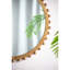 Miroir rond en bois avec cadre perlé pour décoration de salon 33,5 x 2 x 33,5 pouces avec entrée