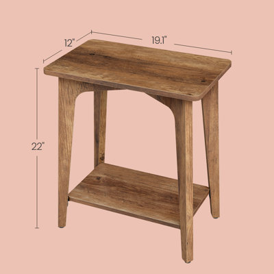 2-Tier Side Table, Small Rectangular End Table
