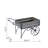 24.4X12.6X15.4" Rustic Black Trolley Cart Plant Stand, Planter