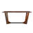 Myra  Dining Table, 67" Rectangular Top In Walnut Brown Sheesham Wood, Black Metal Base