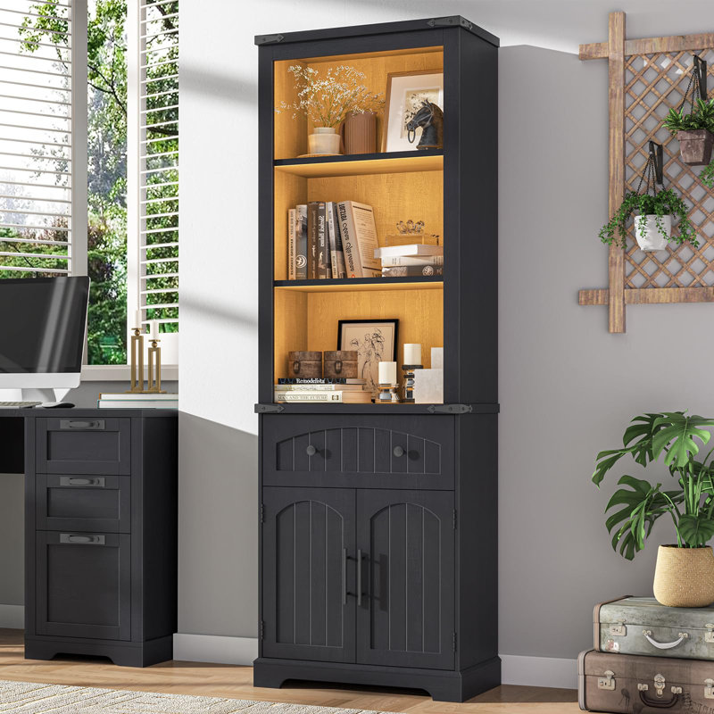 Bibliothèque de campagne 70 "avec armoire de rangement