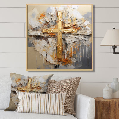 Impression sur toile, art mural doré