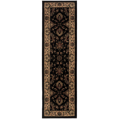Tapis oriental beige / noir Shelburne