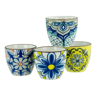 Aladin, 4-teiliges Geschirrset, Espresso Set Aus Steinzeug