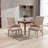 20.5'' H Tufted Linen Upholstered Oak Armchair-84091140