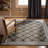 EVERWASH Haven Geo Border Machine Washable Area Rug with AirFlo Technology, Brown, 8'x10'-126586797-126586793