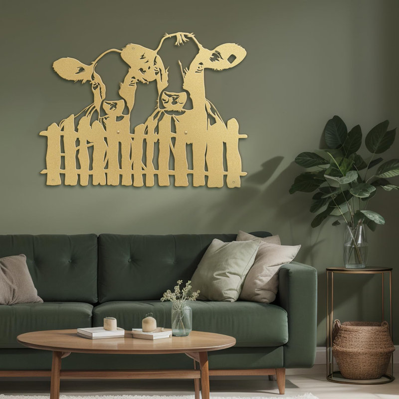 Wall Decor Metal, 16" H x 24" W x 0.05" D, Gold