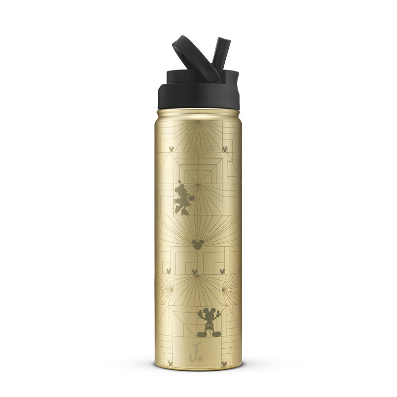 Ensemble de 1 bouteille d'eau isotherme MonoMouse, 22 oz, Doré