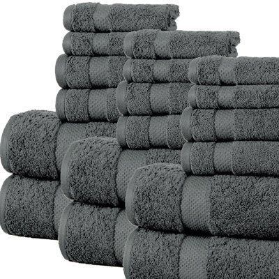 Ensemble de serviettes 100% coton 18 pièces Brynesha