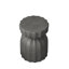 Ensemble de table basse et de table d'appoint 13 "modernes et imperméables pour l'intérieur et l'extérieur, conception durable en ciment MgO, convenant à la terrasse, au jardin, à la cour et au salon, gris, 2 pièces