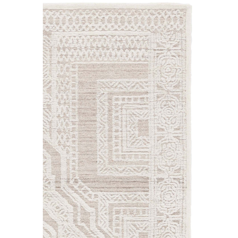 Tapis oriental en laine touffeté à la main Feder 142, Rectangle 6 pi x 9 pi