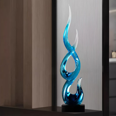 26.57"Resin blue-shaped unique art piece