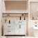 Wimer 48" Double Sink Bathroom Vanity Set With Two Separated 24" Ceramic Tops, Two Different Height
