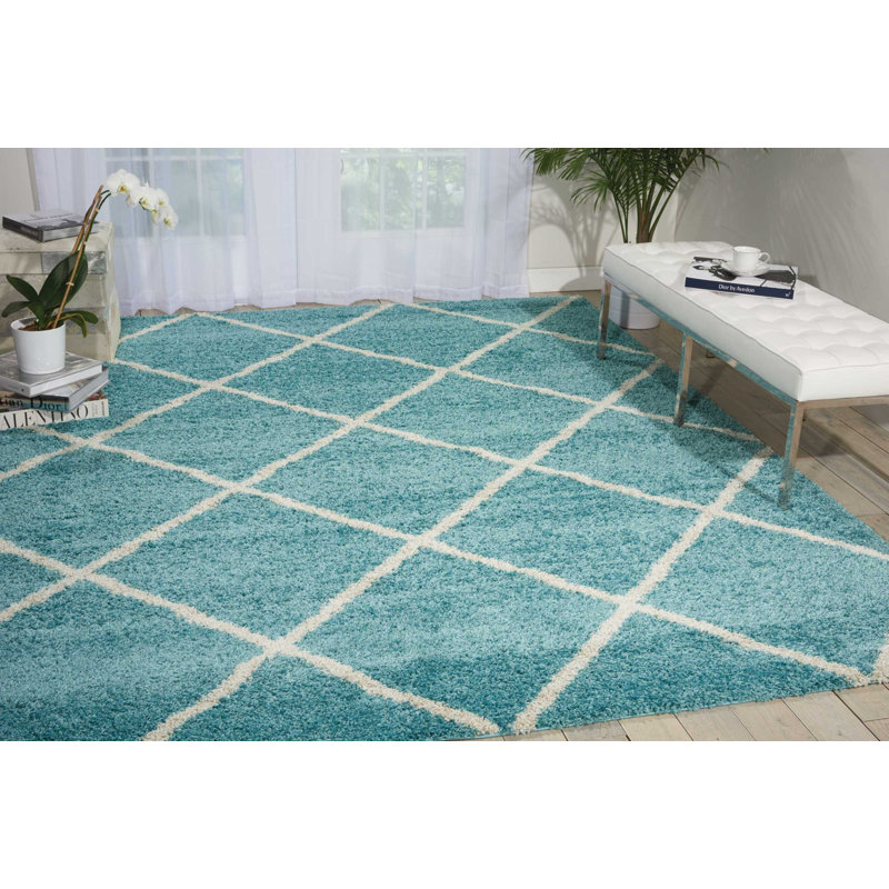 Tapis marocain à poils longs Rosetta, Rectangle 8 pi 2 po x 10 pi