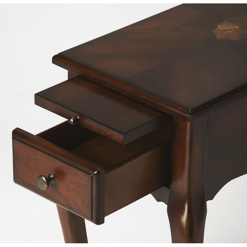 Croydon One Drawer with Pullout Side Table, Cherry