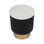 20" Gold Pedestal Accent Table Marble Top, White/Black