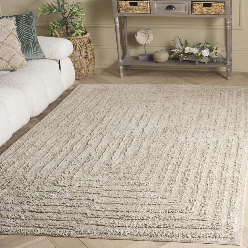 Easy Care 208 Hand Tufted Recycled Cotton Machine Washable Geometric Indoor Use Only Rug, Rectangle 5' x 8'