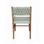 Chaise d'appoint en bois massif de couleur crème / gris Stassa
