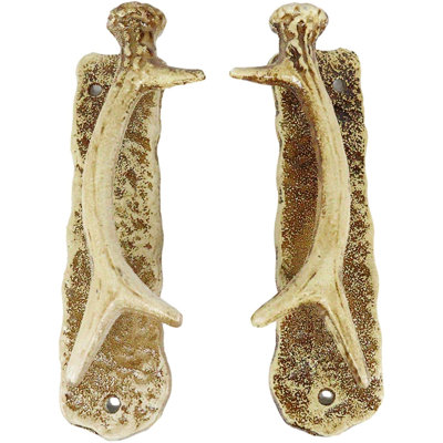 Ensemble de 2 bois de cerf de style rustique Audly