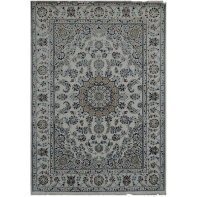 Louia One-of-a-Kind Rectangle 5'7" X 8' New Age Area Rug in Ivory/Blue/Gray