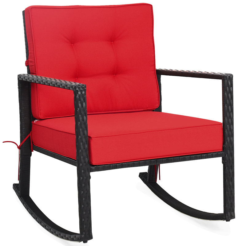 Terraza Wicker Outdoor Lounge Chair, Red
