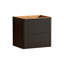Meuble-lavabo simple de 61 cm (24 po) seulement, meuble suspendu avec garniture en bois cannelé et surface peinte résistante à l'eau-134659188