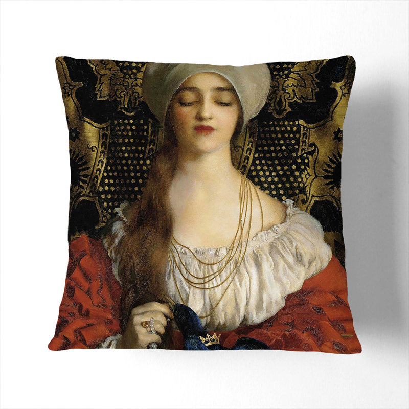 The Blue Bird Scatter Cushion, 40cm H x 40cm W x 15cm D, White