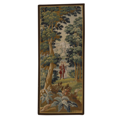 Hand-Knotted High-Quality Green and Brown Runner