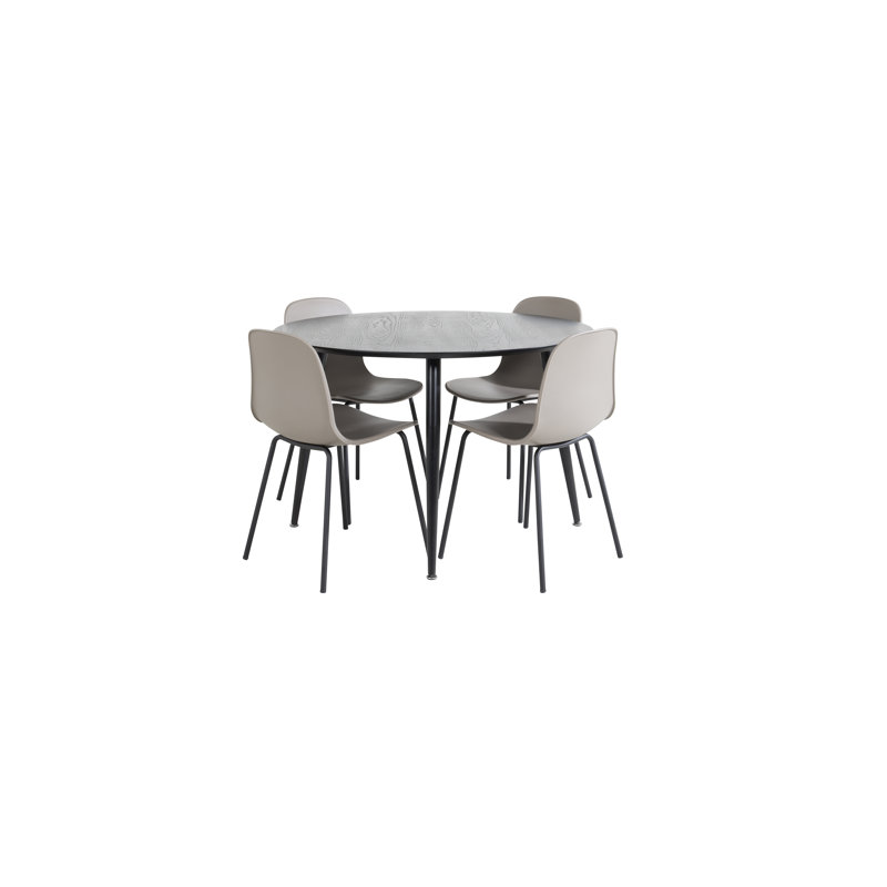 Schroeder 4 - Person Dining Set, Grey