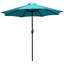 Table de patio en faux teck Abdinasir, 4 chaises et parasol 9 pi avec base-1818056794