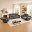  Ensemble de salon inclinable manuel 3 pièces avec haut-parleurs Bluetooth, porte-gobelets et console de rangement Adwin-396479696