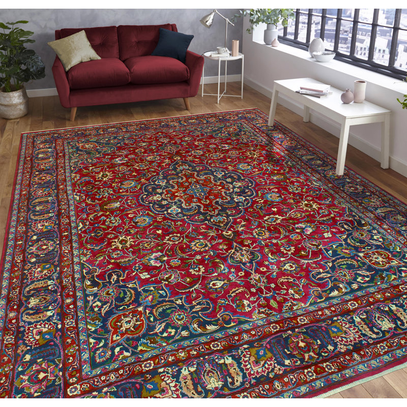Khusbu Distressed Hebert Red Rug
