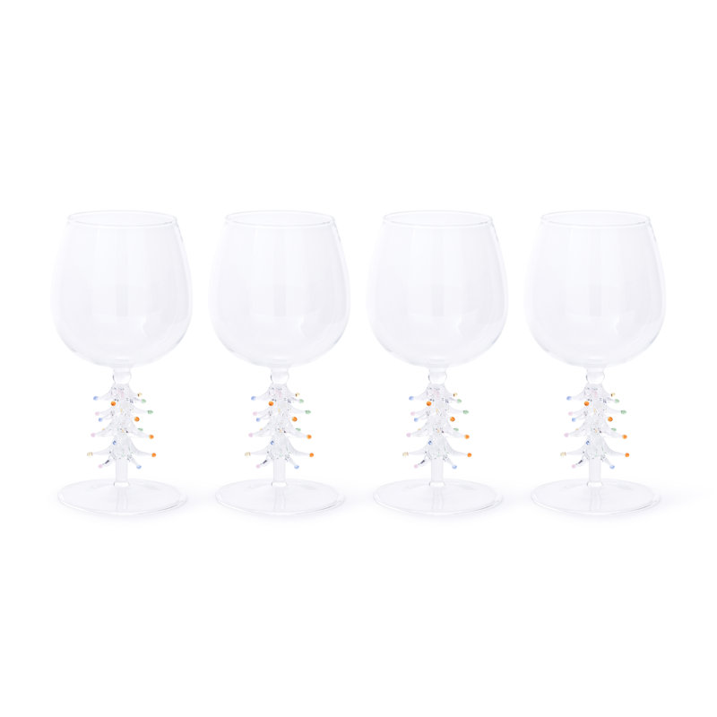 Verres à vin Leihlani - Verres des Fêtes, ensemble de 4, Clair